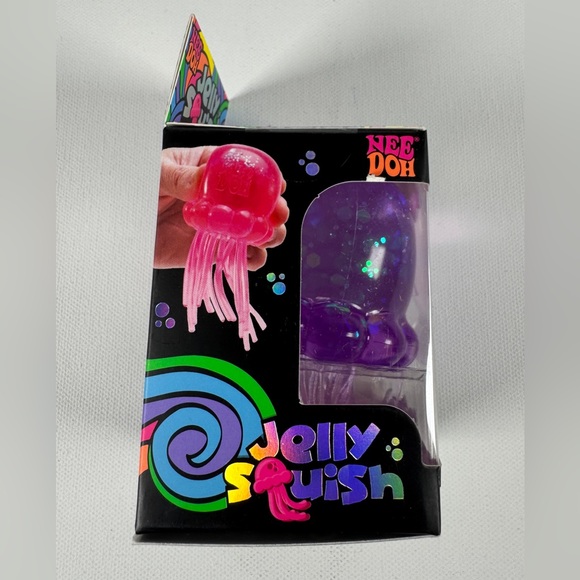 🔥VIRAL NeeDoh JELLY SQUISH Glitter Jellyfish Stress Squishy Squeeze 💜purple 🪼 - Picture 3 of 3